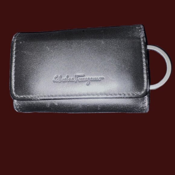 Vintage Salvatore' Ferragamo Black Leather Key and Card Holder - Picture 11 of 11